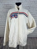 Vintage 60/70s Alpine Stripe Ski Jacket w/ Patches