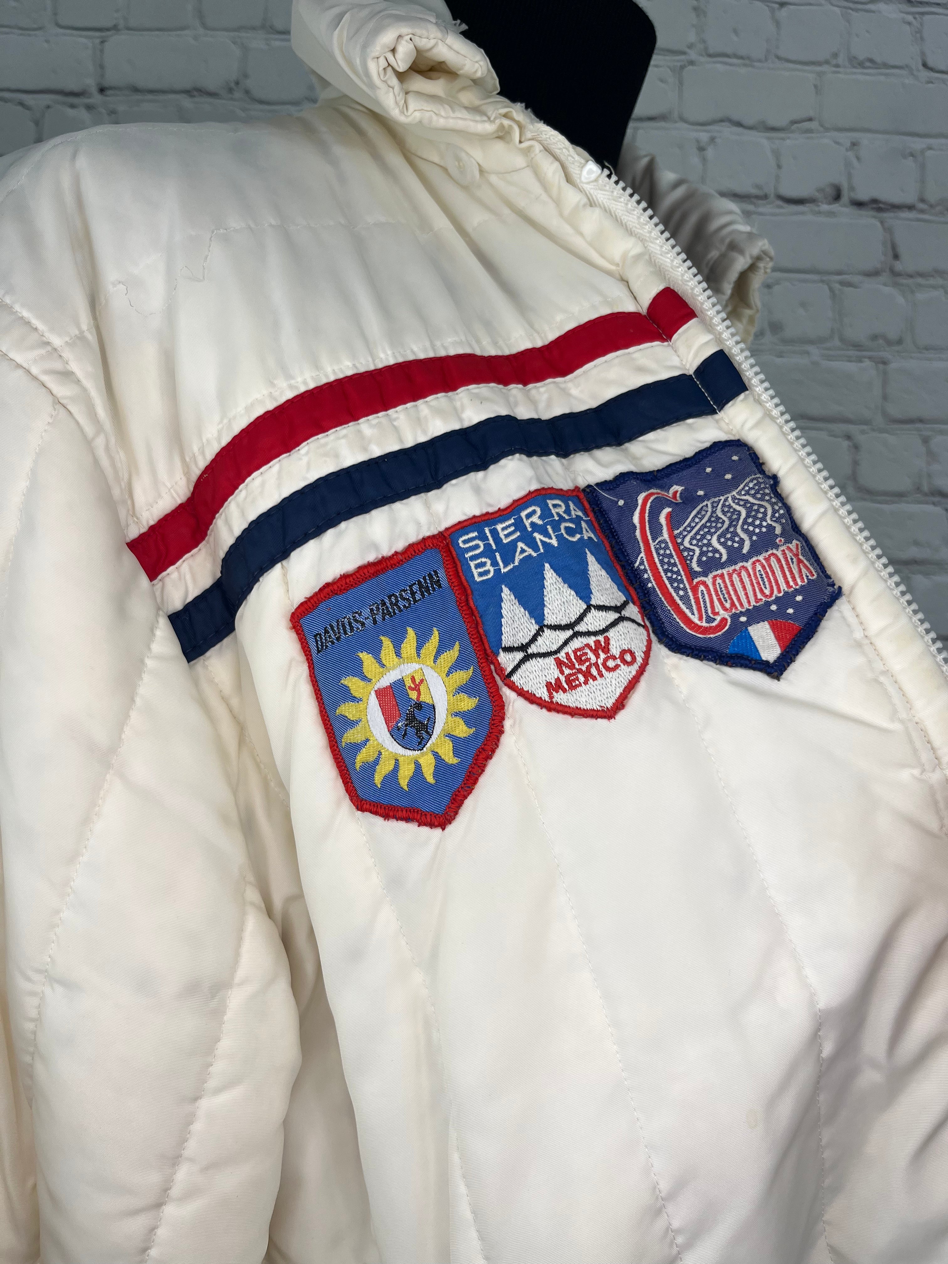 Vintage 60/70s Alpine Stripe Ski Jacket w/ Patches