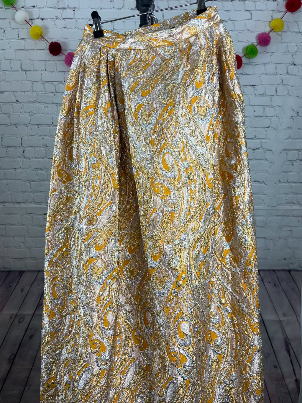 60s-70s Eddy George California Brocade Skirt