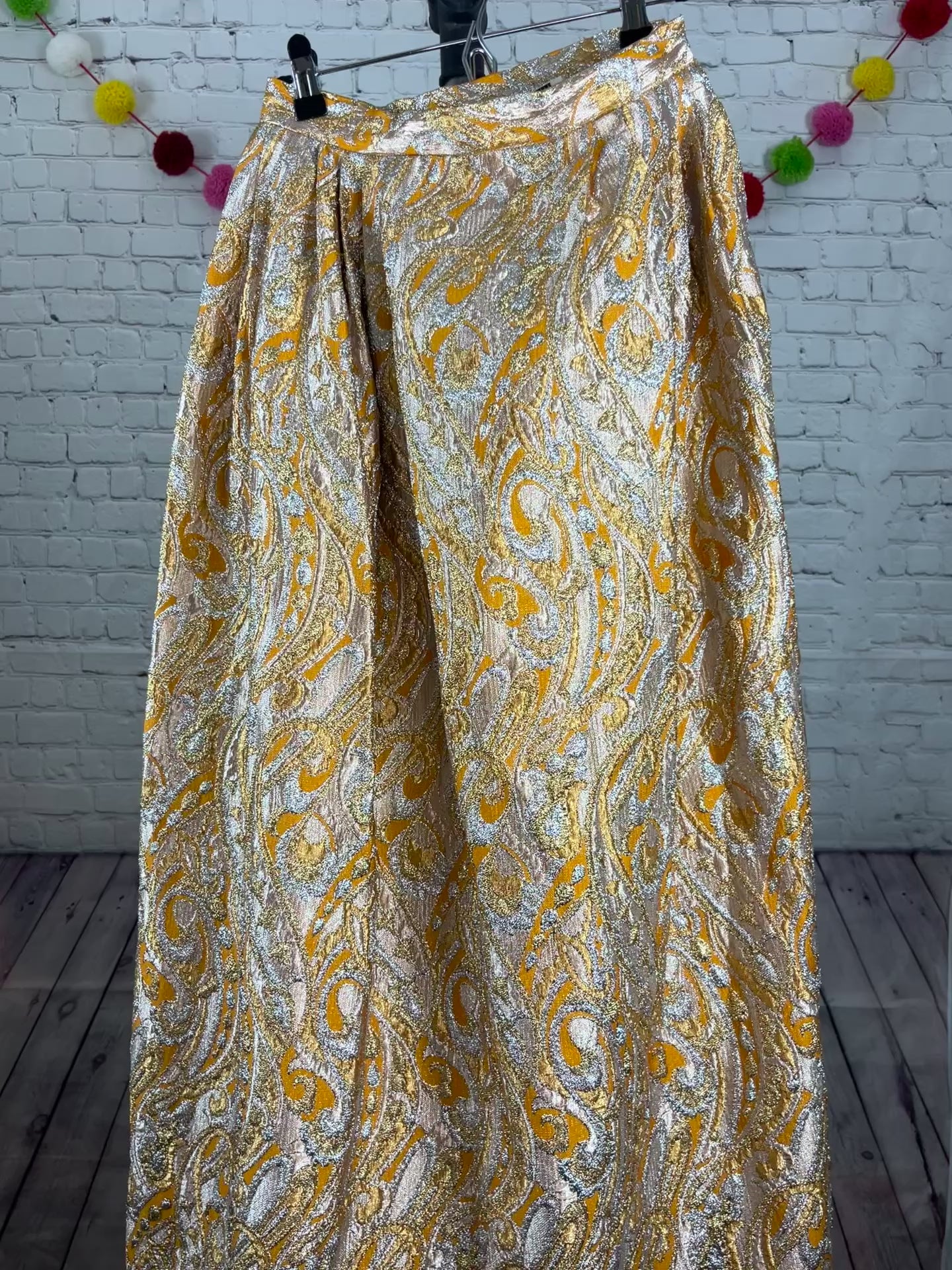 60s-70s Eddy George California Brocade Skirt